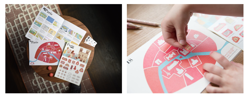 Les enfants gardent un souvenir de leur voyage grâce aux carnets de voyage de WanderWorld